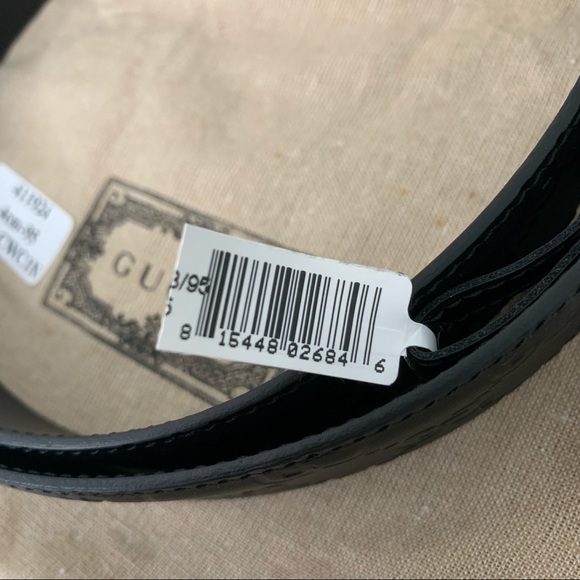Gucci Signature Leather Belt Black Men’s 95 - Picture 14 of 16